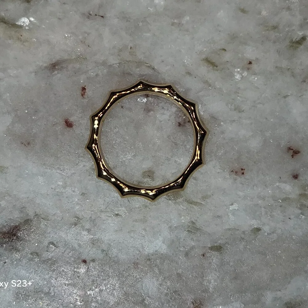 MONICA RICH KOSANN HAPPINESS SUN POESY STACKABLE 18K YELLOW GOLD RING 3